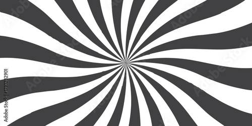 Sunburst Modern retro vintage sunrise sunbeam element spiral striped. Spiral starburst and striped pattern abstract geometric retro sunrays line wavy texture.	
