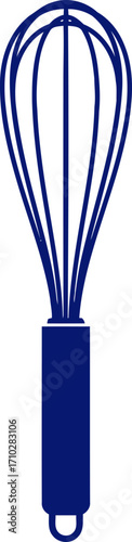 Free Download navy blue whisk icon elegant kitchen utensil for baking and cooking designs, isolated on transparent background - GFXLoad
