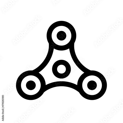 Stress Relief Toy Fidget Spinner Icon 