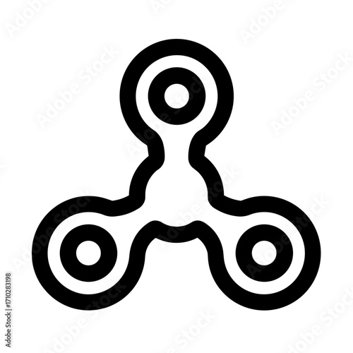 Stress Relief Toy Fidget Spinner Icon 