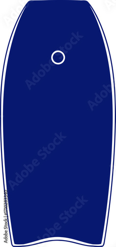 ocean blue bodyboard summer fun, coastal adventures, aquatic thrills, isolated on transparent background