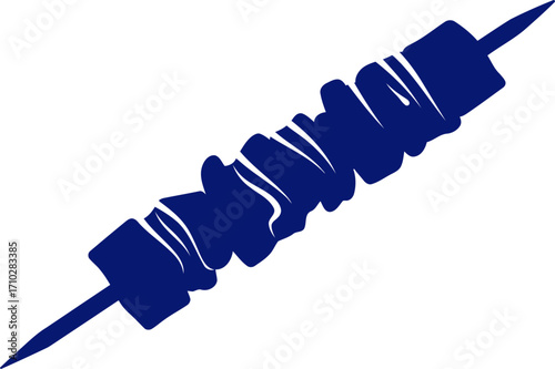 savory skewers midnight blue grilled delight, icon, isolated on transparent background