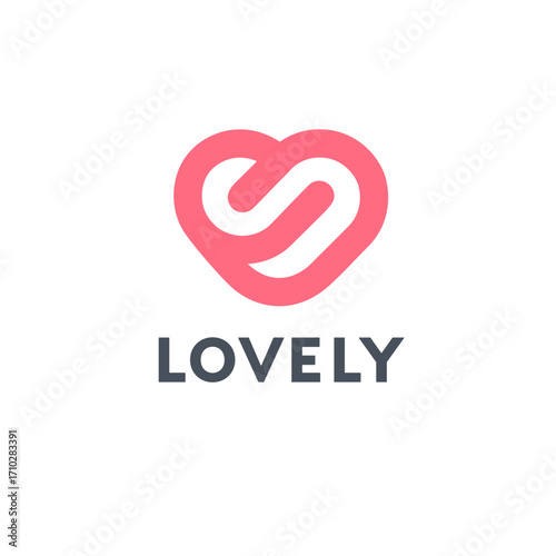 Red heart - vector logo template. Design element. Charity and philanthropy.