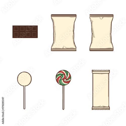 Sweet treats and snacks perfect for packaging design, marketing, and food-related projects