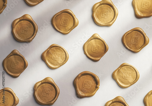 Metallic Wax Seals Diagonal Mockup