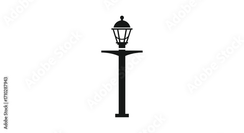 Classic Black Street Lamp Post Design.