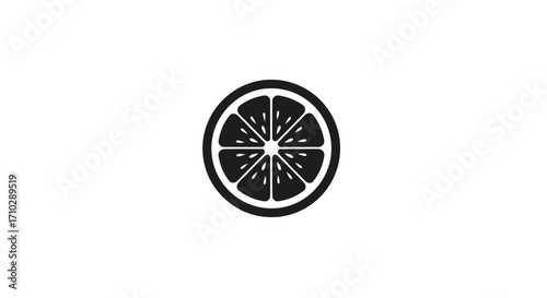 Minimalist Citrus Slice - A Fresh and Simple Design.