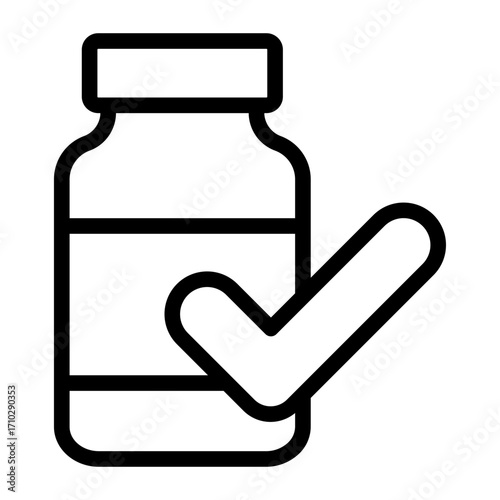 Supplement Approval Line Icon