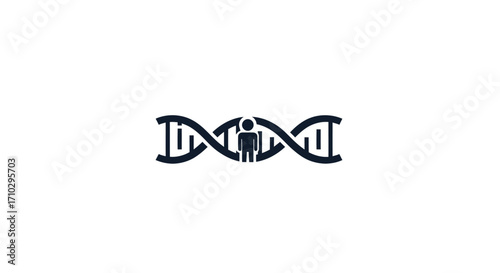 Human Genome DNA Double Helix Structure.