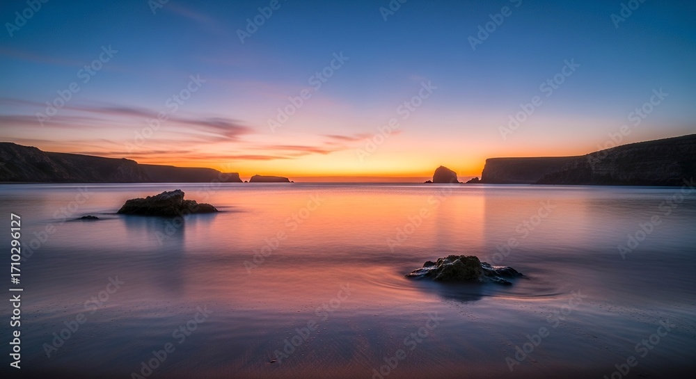 Fototapeta premium Sunrise on calm beach