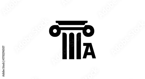 Ancient Greek Column Design, Symbol of Knowledge and Learning, Classic Architectural Element, Educational Concept, Historical Pillar, Educational Institution.