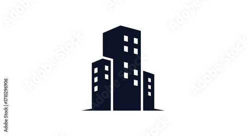 Modern city skyline silhouette representing urban development and real estate.