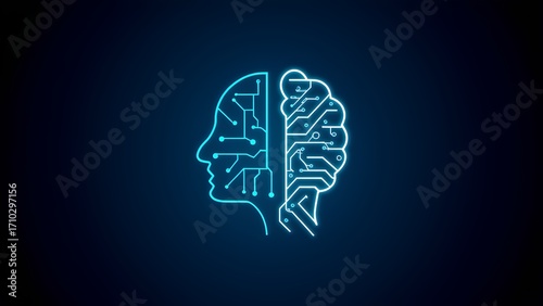 Artificial intelligence concept digital realm graphic design futuristic environment side view technology insights