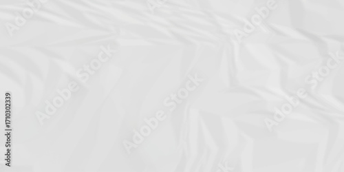 Crumpled paper Blank white crumpled and creased paper poster.	