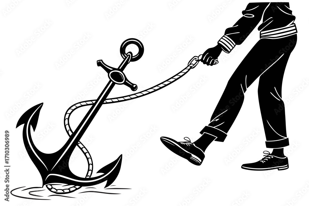 Fototapeta premium vector illustration of a man jumping