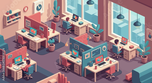 Modern Office Workspace Interior Design.