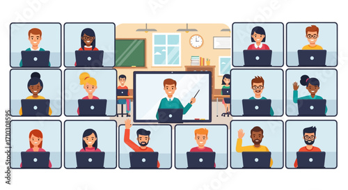 Online Class Virtual Meeting Video Conference.