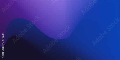 Abstract black, blue and purple liquid background. Gradient mesh effect bright color blend. Blurred fluid colorful mix fluid and grain grunge texture gradation, vector noise blur abstract background