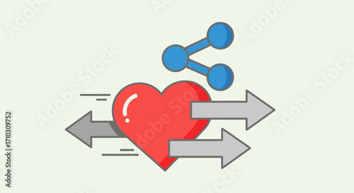 Sharing love and connection through social media and digital platforms.