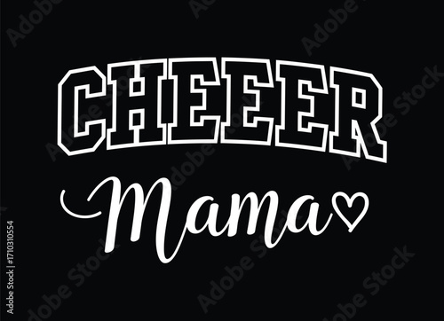 Bold Varsity Cheer Mama Typography