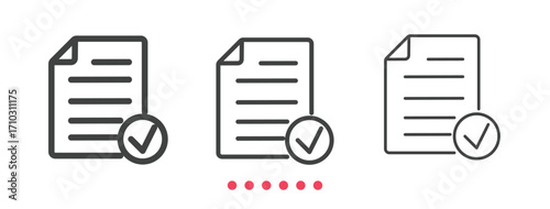 Document icon. Thin line icon vector