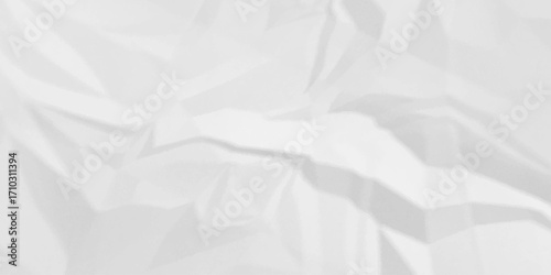 Crumpled paper Blank white crumpled and creased paper poster.	