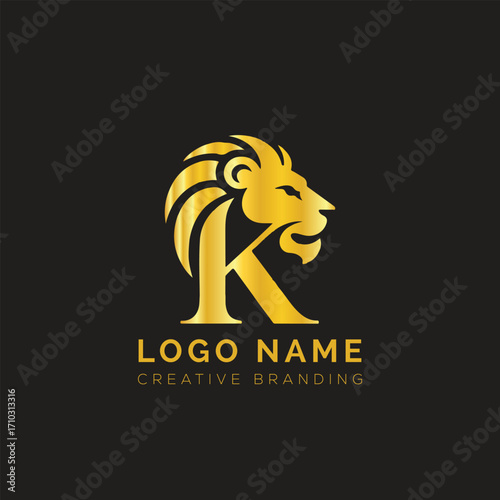 Letter K lion logo