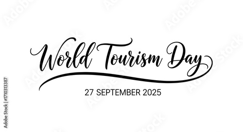 Elegant calligraphy for world tourism day on september 27th