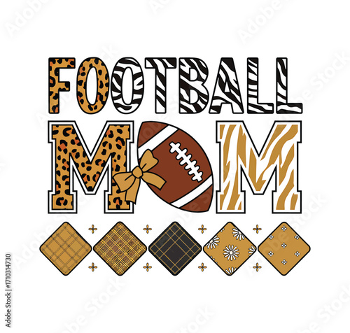 Animal Print Football Mom