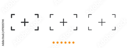 Focus and zoom icon. Thin line icon vector