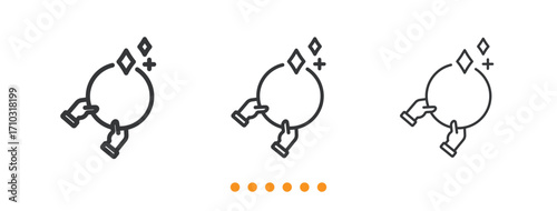 Reflector icon. Thin line icon vector