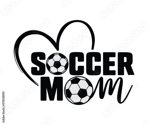 Soccer Mom Heart Design