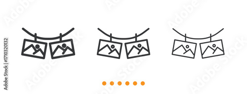 Photo icon. Thin line icon vector