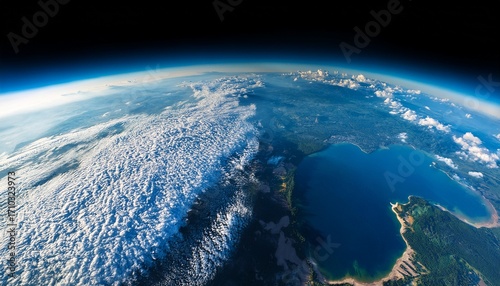 vast view of earth featuring clouds and land from above during daylight in low earth orbit