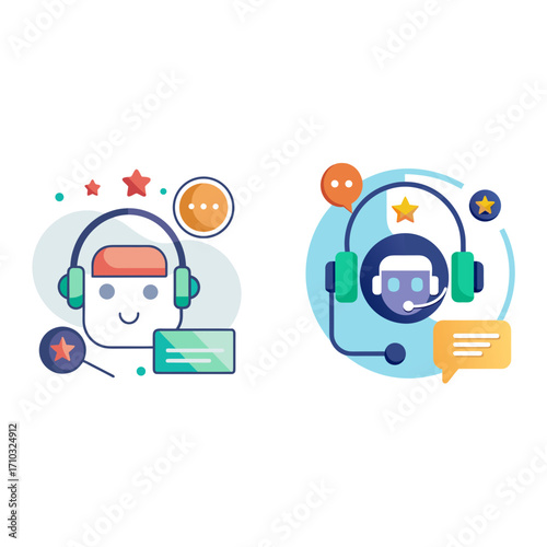 Customer Support, Chat, Rating and Review Vector Icon Pack – Helpdesk and
 Feedback Icons