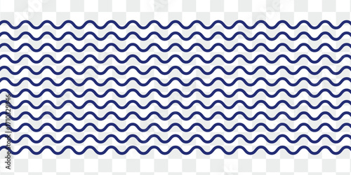 Set of wavy zigzag lines. Wave thin line background. Vector zigzag and wavy blue horizontal underline.
