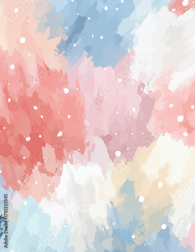 Patrón vectorial sin costuras de acuarela suave en tonos pastel