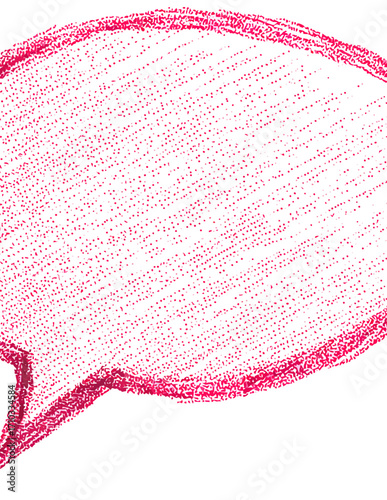 Textura vectorial de burbuja de diálogo rosa punteada