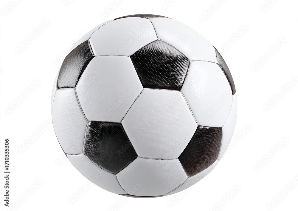 Obraz premium Soccer ball, black and white, isolated