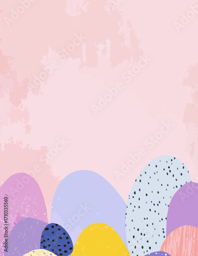 Fondo pastel abstracto con formas orgánicas