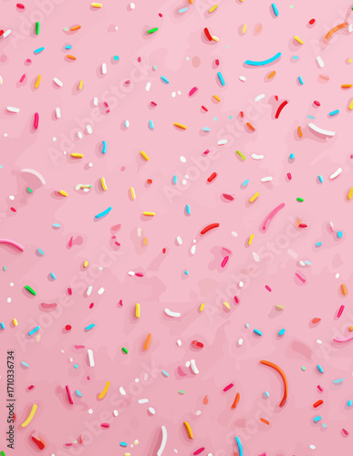 Fondo rosa festivo con chispas de colores vibrantes