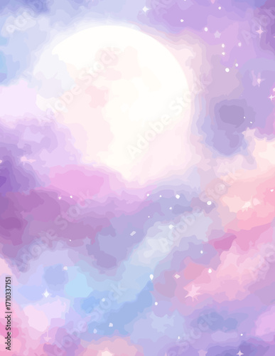 Fondo de ensueño etéreo en estilo vectorial suave