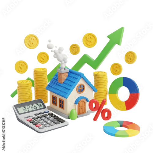  Real estate investment growth and financial planning concept
