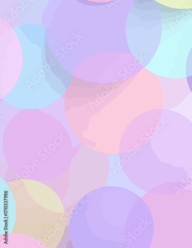 Fondo de círculos pastel suaves y superpuestos