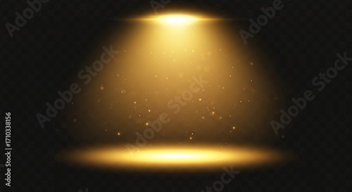 Golden spotlight background