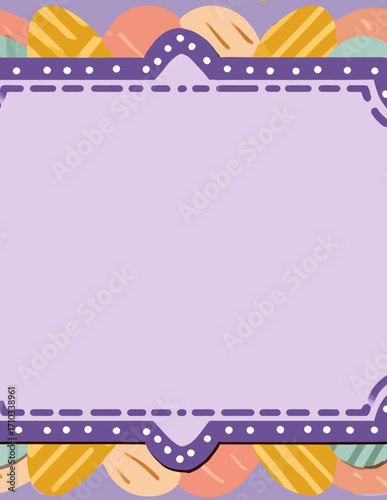 Marco vectorial liso lavanda pastel