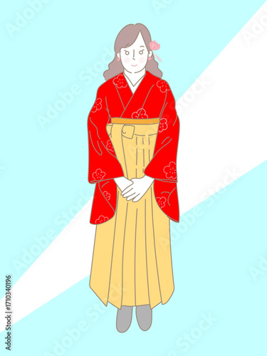 イラスト　女性　式