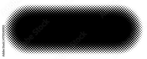 Black horizontal rounded rectangle with a halftone border
