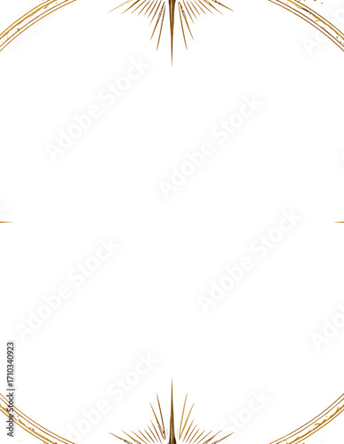 Marco circular dorado ornamental vectorial simple