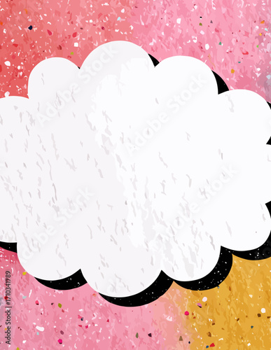 Nube abstracta blanca con textura irregular